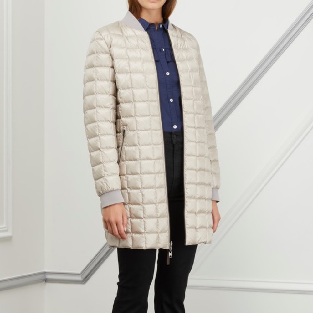 Woolrich Reversible Long Bomber Puffer Jacket